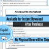 All About Me Worksheet for Adults PDF