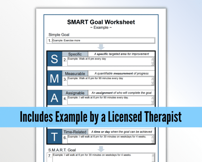 SMART Goal Worksheet PDF