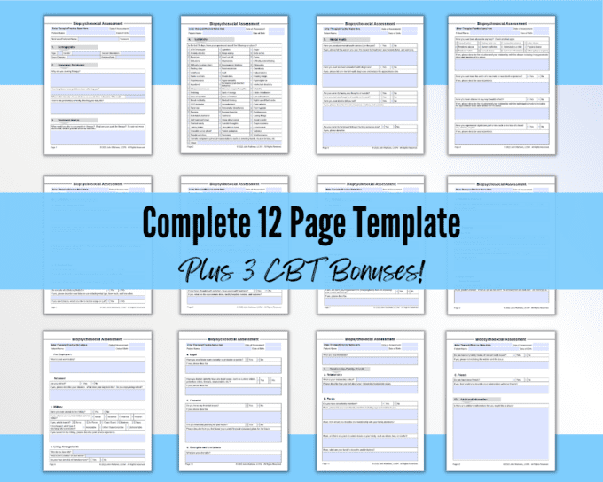 Biopsychosocial Assessment Template