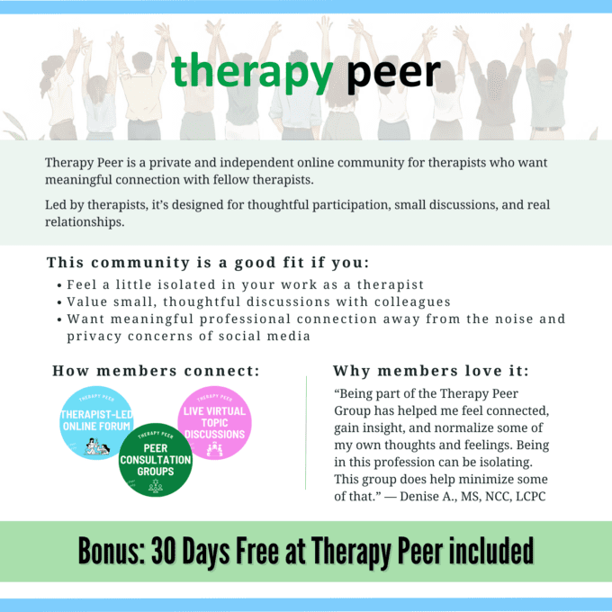Therapy Peer. Professional Community for Licensed Therapists
