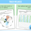 Self Care Planner including Wellness Wheel Worksheet, Wellness Questionnaire and Wellness Tracker