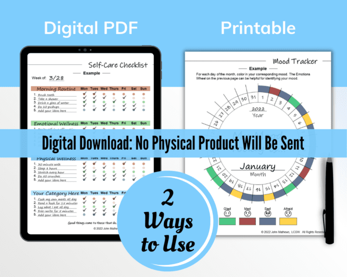 Self Care Planner PDF Printable
