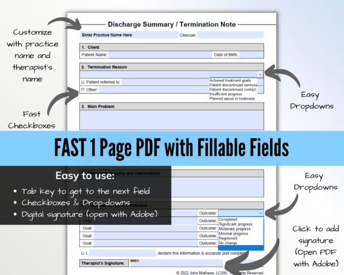 Discharge Summary Template PDF