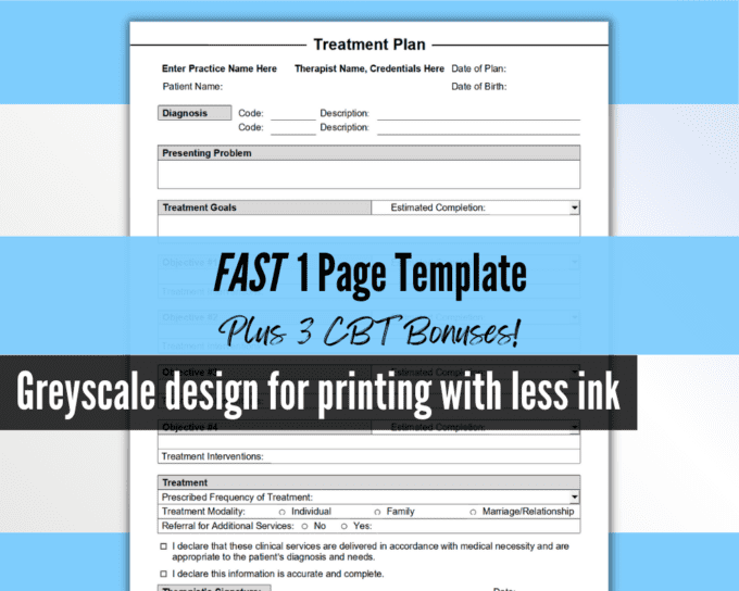 Fast Treatment Plan Template PDF