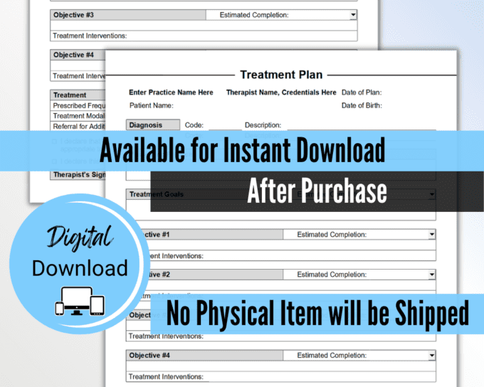 Fast Treatment Plan Template PDF