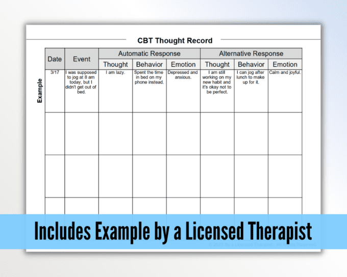 CBT Thought Record PDF
