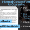 Informed Consent Form for Counseling and Therapy Template PDF WORD